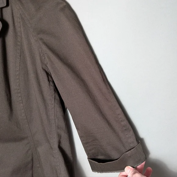 Anne Klein Tailored Brown Button Front Stretch Blazer Workwear or Smart Casual - Picture 9 of 14